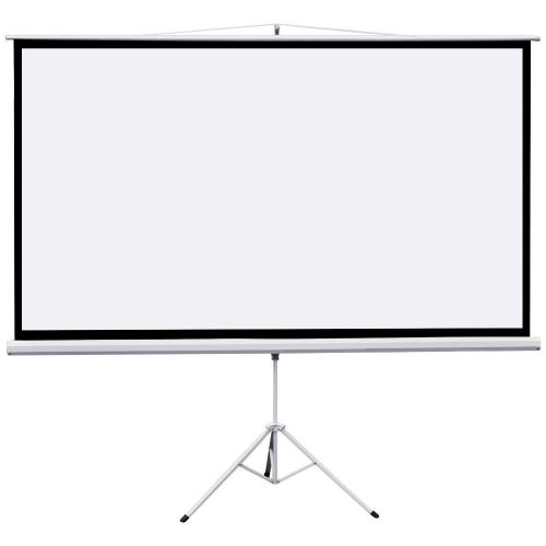  Yaheetech White 100in Diagonal Portable Indoor Outdoor Projector Screen,16:9 Projection Screen w87x49in Foldable Stand