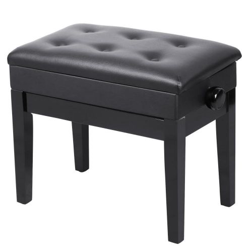  Yaheetech Height Adjustable Style Faux Leather Keyboard and Piano Bench Stool wStorage 330Lb Capacity