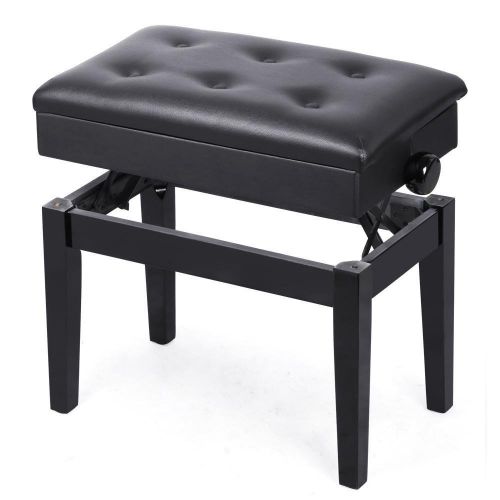  Yaheetech Height Adjustable Style Faux Leather Keyboard and Piano Bench Stool wStorage 330Lb Capacity