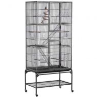 Yaheetech 69 Extra Large Wrought Iron 3 Levels Ferret Chinchilla Sugar Glider Squirrel Small Animal Cagewith Cross Shelves and Ladders