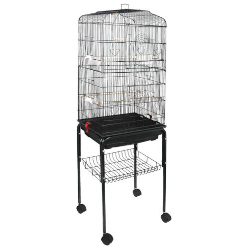  Yaheetech Nova Microdermabrasion 59.3 Rolling Metal Bird Cage Medium Birdcage with Stand for Cockatiel Sun Conure Parakeet Finch Budgie Lovebird Canary Pet Bird Cage