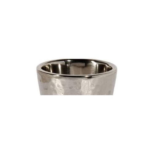  [아마존베스트]Yair Emanuel | Wine Goblet Kiddush Cup Cone Shaped Hammered Nickel Designed with Black Rings | CUT-4