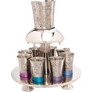 [아마존베스트]Yair Emanuel Hammer Work Kiddush Cup & Fountain Set