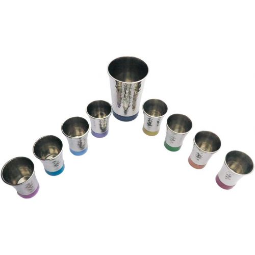  [아마존베스트]Yair Emanuel Hammer Work Kiddush Cup & Fountain Set