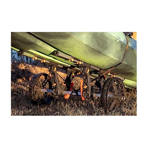  YakAttack TowNStow Kayak Carts - Easy Assembly Collapsible Kayak Adjustable Transport Carrier Dolly | Kayak Fishing Accessories
