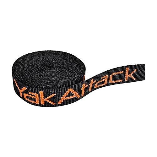  YakAttack Cam Strap - Heavy Duty Polyester Kayak Tie Down with Protective Rubber Buckle, Black/Orange | Kayak Fishing Accessories