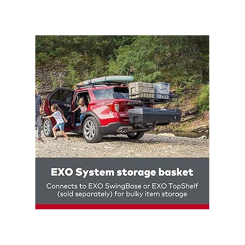  Yakima EXO GearWarrior Versatile Sturdy Heavy Duty Alloy Steel Cargo Basket Mount Accessory for EXO Hitch Rack System, Black