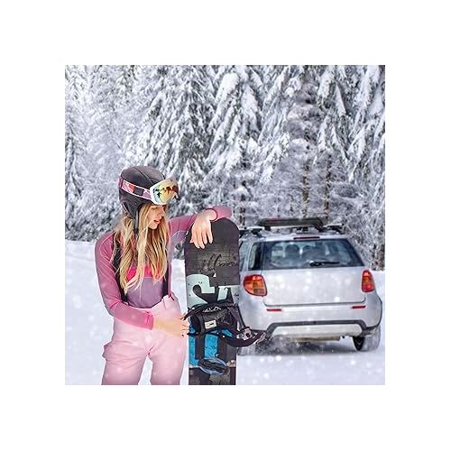  YAKIMA, PowderHound 6 Ski & Snowboard Mount, Fits Up to 6 Pairs of Skis or 4 Snowboards, Rides Quietly, Fits Most Roof Racks, Black