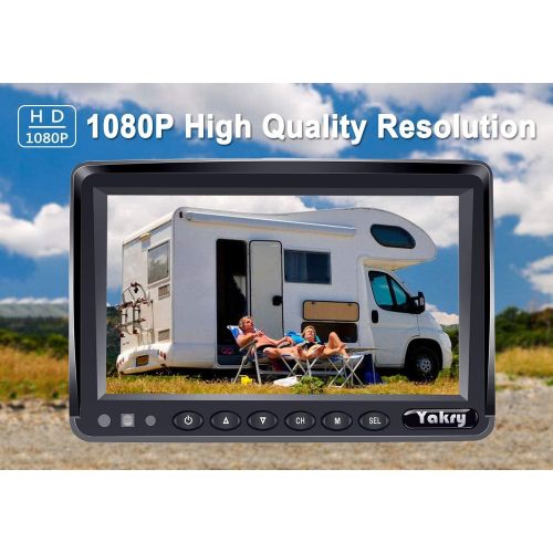  [아마존베스트]Yakry Y14 HD DIY One Wire System Backup Camera 7 Inch Monitor Kit for RVs,Trucks,Trailers,Campers IP69K Waterproof IR Night Vision Rear View High-Speed Observation System