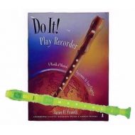 Recorder Pack: Green Soprano Recorder with Do It! Play Recorder! Book & CD By Yamaha Ship from US