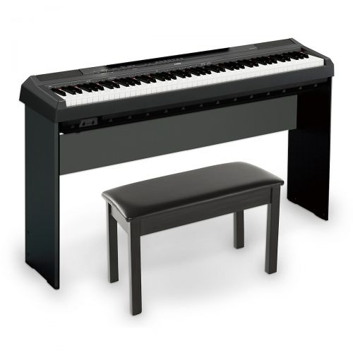 야마하 Yamaha},description:This premium keyboard package centers around the Yamaha P-115 digital piano, a slim, lightweight piano with satisfying action and great sounds. It also includes