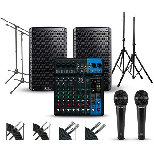 야마하 Yamaha Complete PA Package with Yamaha MG10XU Mixer and Alto Truesonic 2 Series Speakers