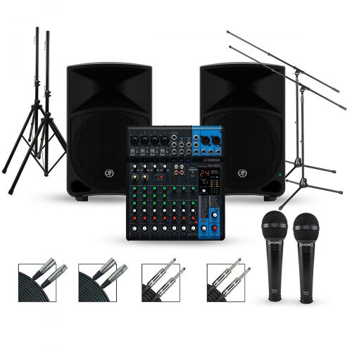 야마하 Yamaha Complete PA Package with MG10XU Mixer and Mackie Thump Speakers