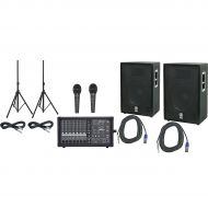 Yamaha},description:This PA package includes a Phonic Powerpod 780 Plus 2x300W 7-Channel Powered Mixer with Digital Effects, a pair of Yamaha A15 15 PA Speakers, and 2 Audio-Techni