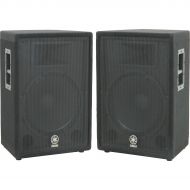 Yamaha},description:These A15 speakers by Yamaha are designed for live P.A. system use. They are 2-way systems featuring bass reflex, trapezoidal cab design, heavy grille, recessed