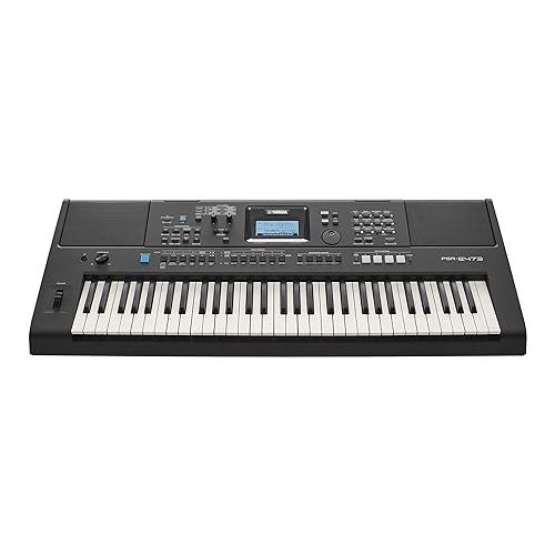 야마하 Yamaha, 61-Key Portable Keyboard (PSRE473), Black