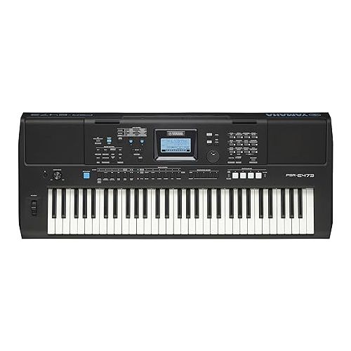 야마하 Yamaha, 61-Key Portable Keyboard (PSRE473), Black