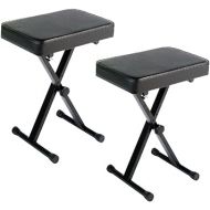 Yamaha OEM PKBB1 Adjustable Padded Keyboard X-Style Bench, Black, 19.5 inches