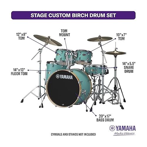 야마하 Yamaha Stage Custom Birch 5-Piece Drum Set - 20