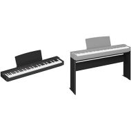 Yamaha P225B, 88-Key Weighted Action Digital Piano with Power Supply and Sustain Pedal, Black (P225B) & L200B Furniture Stand for P225B Weighted Digital Piano, Black