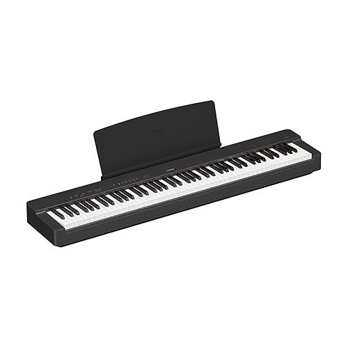 야마하 Yamaha P225B, 88-Key Weighted Action Digital Piano with Power Supply and Sustain Pedal, Black (P225B) & L200B Furniture Stand for P225B Weighted Digital Piano, Black