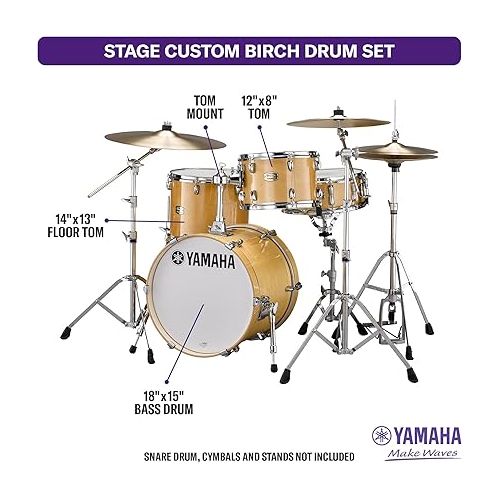 야마하 Yamaha Stage Custom Birch 3pc Bop Drum Shell Pack - 18