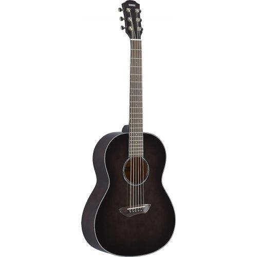 야마하 Yamaha CSF1M TBL Parlor Size Acoustic Guitar with Hard Gig Bag, Translucent Black