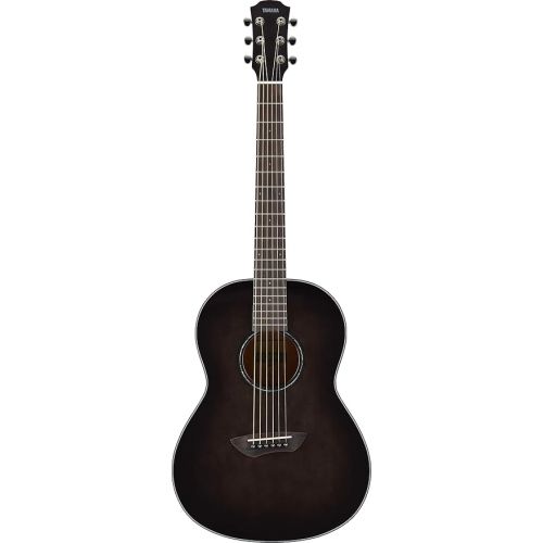 야마하 Yamaha CSF1M TBL Parlor Size Acoustic Guitar with Hard Gig Bag, Translucent Black