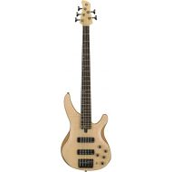 Yamaha TRBX605 5-String Flamed Maple Bass Guitar, Natural Satin