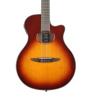Yamaha NTX1 BS Cutaway Acoustic-Electric Nylon-String Classical Guitar, Brown Sunburst