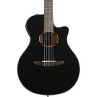 Yamaha NTX1 BL Cutaway Acoustic-Electric Nylon-String Classical Guitar, Black