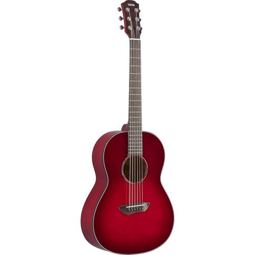 야마하 Yamaha CSF1M CRB Parlor Size Acoustic Guitar with Hard Gig Bag, Crimson Red Burst