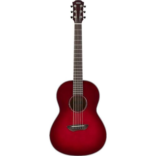 야마하 Yamaha CSF1M CRB Parlor Size Acoustic Guitar with Hard Gig Bag, Crimson Red Burst