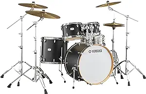 Yamaha Tour Custom Maple 4pc Standard Shell Pack, Licorice Satin