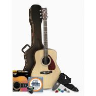 Yamaha F325D Dreadnought Acoustic Guitar Bundle with Hard Case and Accessories Bundle