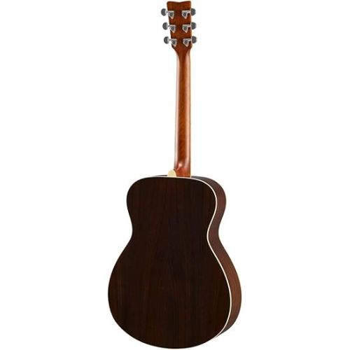 야마하 Yamaha FS830 Small Body Solid Top Acoustic Guitar, Dusk Sun Red