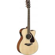 Yamaha FSX800C Small Body Solid Top Cutaway Acoustic-Electric Guitar, Natural