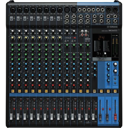 야마하 Yamaha MG16XU - 16-Input Mixer with Built-In FX and 2-In/2-Out USB Interface