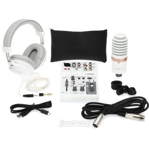 야마하 Yamaha AG03Mk2 LSPK USB Loopback Livestreaming Kit - White