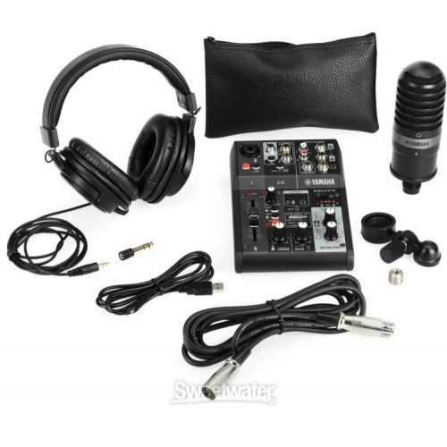 야마하 Yamaha AG03Mk2 LSPK USB Loopback Livestreaming Kit - Black