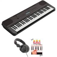 Yamaha PSR-E360 61-Key Touch-Sensitive Portable Keyboard Value Kit with Headphones (Dark Walnut Wood Grain)