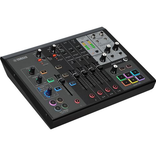 야마하 Yamaha AG08 All-In-One 8-Channel Streaming Station Kit with Mic, Broadcast Arm, and Headphones (Black)