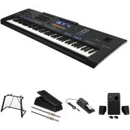 Yamaha Genos2 76-Key Workstation Keyboard Kit with Stand, Pedals, and Speaker System