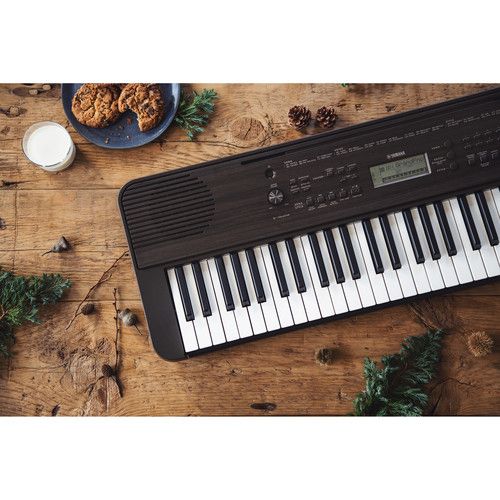 야마하 Yamaha PSR-E360 61-Key Touch-Sensitive Portable Keyboard (Dark Walnut Wood Grain)