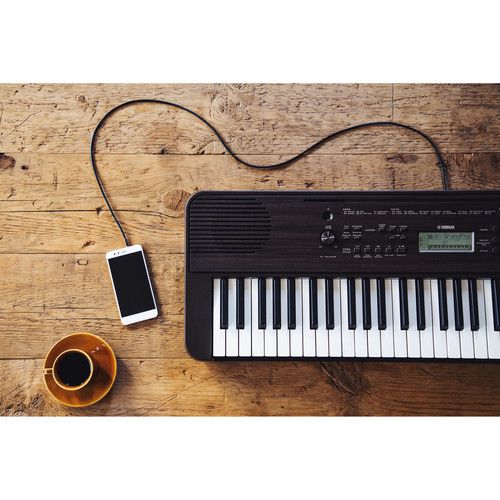 야마하 Yamaha PSR-E360 61-Key Touch-Sensitive Portable Keyboard (Dark Walnut Wood Grain)