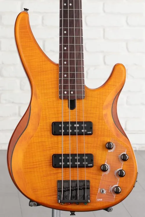 Yamaha TRBX604FM Bass Guitar - Matte Amber