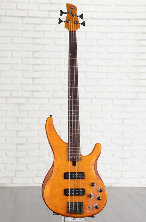 야마하 Yamaha TRBX604FM Bass Guitar - Matte Amber