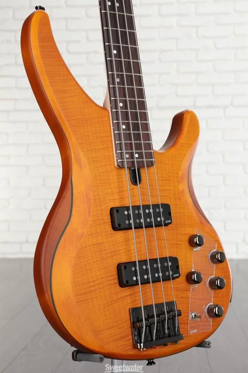 야마하 Yamaha TRBX604FM Bass Guitar - Matte Amber