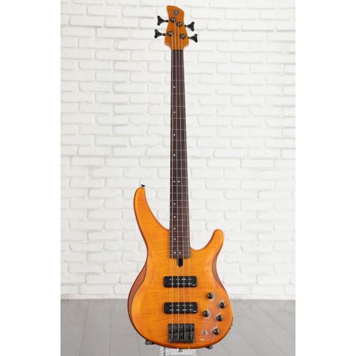 야마하 Yamaha TRBX604FM Bass Guitar - Matte Amber