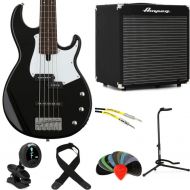 Yamaha BB235 Bass Guitar and Ampeg RB-108 Amp Bundle - Black